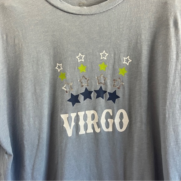 Aerie Blue Virgo Tee | Medium | Virgo Zodiac Graphic Shirt - Picture 4 of 5